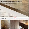 Industrial Dining Table, Large Rectangle Kitchen Table with Metal Legs, Round Corners, Wooden Conference Tables Writing Desk - 3 of 4