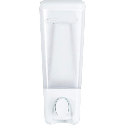 Clear and White Acrylic Lotion/Soap Dispenser, 8.1 in.