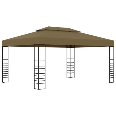 vidaXL Gazebo 9.8'x13.1' Taupe 0.6 oz/ftÂ²
