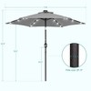 Sonkuki 7.5 ft Outdoor LED Solar Lighted Patio Market Umbrella w/ Push Button Tilt - 3 of 4