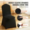 VEVOR Stretch Spandex Folding Chair Covers, Universal Fitted Chair Cover, Removable Washable Protective Slipcovers, (50PCS Black) - 3 of 4