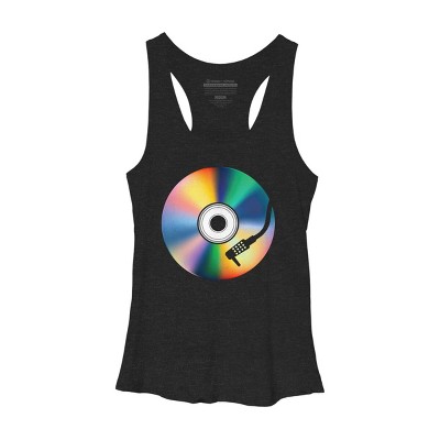 Women's Design By Humans Music Disc By clingcling Racerback Tank Top