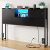 Aheaplus King Headboard with Storage Cabinet, Headboard with Sliding Doors, Charging Station - 4 of 4