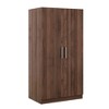 Chery Life 2-Door Wooden Wardrobe Armoire with 3 Storage Shelves, Brown - 2 of 4