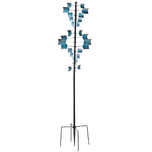 Wind & Weather Large Metal Spiral Spinner with Blue and Copper-Colored Vanes - 1 of 4