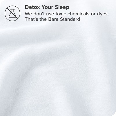 White Twin/Twin XL Linen Duvet Cover and Pillow Sham Set