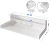 SEVOBAL Utility Storage Shelves Washer Dryer Countertop with Double Layer Storage, Laundry Room Organizer with Non-Slip Pads, White, 54"*27.5"*12" - 3 of 4