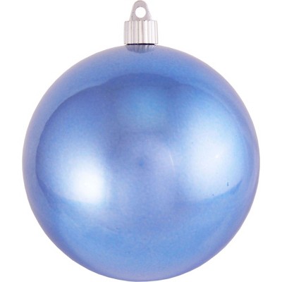 Christmas by Krebs 4ct Polar Blue Shatterproof Shiny Finish Christmas Ball Ornaments 4.75" (120mm)