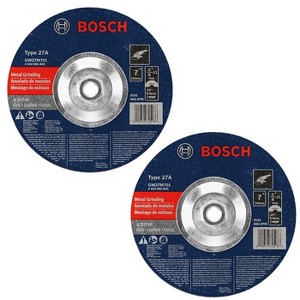 Bosch 2 Pack of 7 x 1/4 Inch 30 Grit Grinding Abrasive Wheels - GW27M701-2PK - 1 of 1