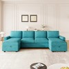 103.9"W Convertible U-Shaped Sectional Sofa with 2 Storage Chaises & 4 USB Ports for Living Room - ModernLuxe - 2 of 4