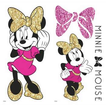 RoomMates RMK2008GM Minnie Bow-Tique Peel and Stick Giant Wall Decal , Pink