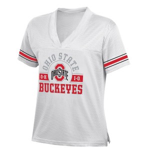 NCAA Ohio State Buckeyes Women's White Jersey - 1 of 3