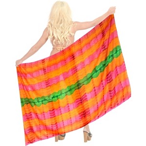 LA LEELA Women's Beachwear Summer Bikini Wraps Beach Wrap Sarong Coverups Skirt Swimsuit Swimwear Swim Cover Up for Women One Size Green,Tie Dye - 1 of 4