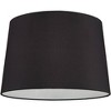 Springcrest Set of 2 Hardback Drum Lamp Shades Black Medium 13" Top x 15" Bottom x 10" High Spider Replacement Harp Finial Fitting - image 3 of 4