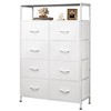 Fabric Dresser 8 Drawers, Tall Storage Chest Tower for Bedroom, Closet, Living Room, Hallway, Space-Saving Organizer Unit - 2 of 4