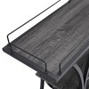 Kumasinova Industrial Style 3-Tier Kitchen Island on Wheels,Kitchen Cart with Wine Rack,Extra Rolling Kitchen Storage for Home Bar and Serving - 3 of 4
