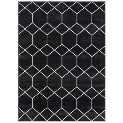 LunaLulinlk Trellis Geometric Woven Area Rug