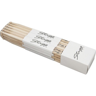 Stagg 12-Pair Birch Drum Sticks 5A