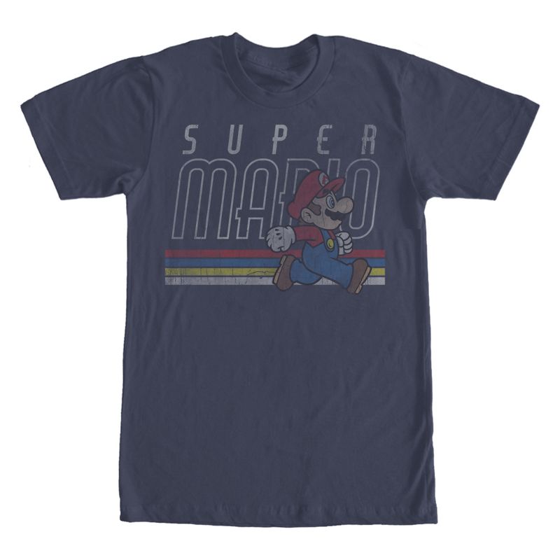 Men's Nintendo Super Mario Classic Stripes T-Shirt, 1 of 5