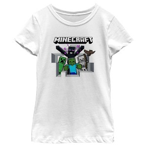 Girl's Minecraft Enemy Mobs T-Shirt - 1 of 4