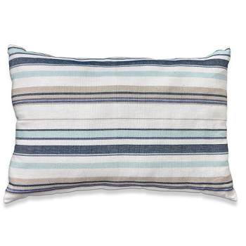 tagltd 24"x16" Summer Stripe Lumbar Cotton Accent Decorative Throw Pillow Poly Filled Removable Insert Rectangle