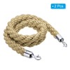 Unique Bargains Hotel Adjustable Queue Divider Stanchion Rope with Snap Hook 2 Pcs - 3 of 4