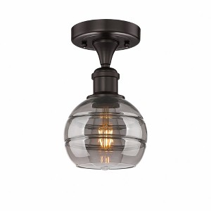 Rochester - 1 Light Semi-Flush Mount In Industrial Style-8 Inches Tall and 5.88 Inches Wide - 1 of 1