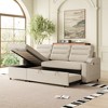 SKRAN 83.5" Convertible Sleeper Combo Sofa, Convertible Sofa Bed Polyester Pull Out Bed with Storage Holder for Living Room, Tight Spaces - 2 of 4