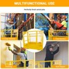 43"X 45" Forklift Safety Cage, 1400 Lbs Capacity Forklift Work Platform, Collapsible Lift Basket Aerial Platform with Safety Harness & Lock - 4 of 4
