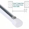 2 Pack Tension Rod Oval Spring White Curtain Rods 36 - 60 Inch Adjustable No Drilling for Doors Windows - 3 of 4