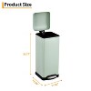 8 Gal Step-On Trash Can with Soft-Close Lid, Modern Minimalist Design for Kitchen Laundry Bathroom Office, Removable Inner Bucket - 2 of 4