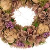Northlight 12" Purple and Beige Wooden Floral Spring Wreath with Preserved Artichoke - 4 of 4