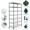 NicBex 82.00" 6-Tier Bookshelf with Adjustable Shelves & Wheels Bookcases for Living Room Home Office - 3 of 4