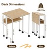 Folding Desk Small Rolling Desk w/Storage Shelf, 31.5 Inch Foldable Computer Table for Small Spaces, Sofa Table with Wheels for Home Office - 2 of 4