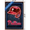 Trends International MLB Philadelphia Phillies - Neon Helmet 23 Framed Wall Poster Prints - 3 of 4