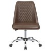 TiramisuBest Brown Leatherette Upholstered Adjustable Desk Chair for Home Office, Comfort Design with Caster Wheels - 4 of 4