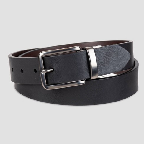 Men's Big & Tall 35mm Reversible Belt - Goodfellow & Co™ Black 2XL