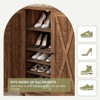 5 Tier Shelf Shoe Rack Storage Cabinet Wooden Standing Sneakers Organizer Doors - 4 of 4