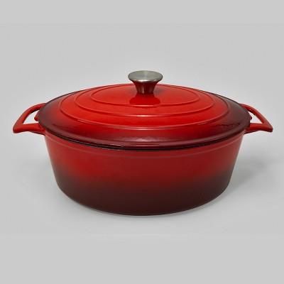 Excelsteel 441 6qt Oval Casserole Pan With Red Coating : Target