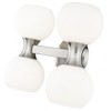 Artemis 4-Light Vanity Light - Dimmable Steel Fixture with Opal Glass Shades - 3 of 4