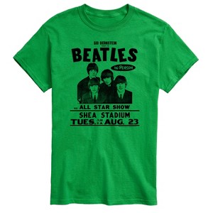 Men's - The Beatles - Shea Stadium In Person All Star Show Concert Short Sleeve Graphic T-Shirt - 1 of 4