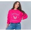 Simply Sage Market Women's Graphic Sweatshirt Embroidered Texas Bluebonnet Flower - 2 of 4
