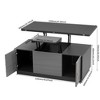 Modern Multifunctional Rectangular Lift Coffee Table with Storage, Dark Gray - ModernLuxe - image 4 of 4