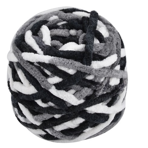 Unique Bargains Polyester Blanket Ball Yarn Black Gray White 100g : Target