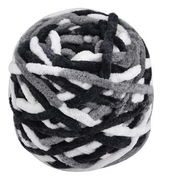 Unique Bargains Polyester Blanket Ball Yarn Black Gray White 100g