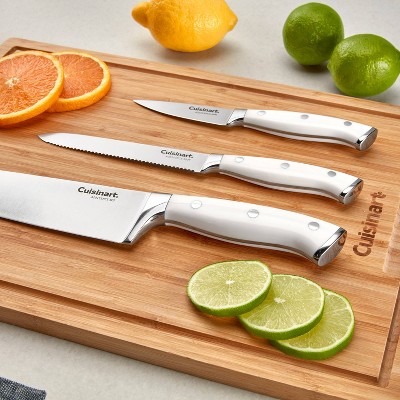 Cuisinart Classic White Triple Rivet 6pc Chef Set with Blade Guards missing one
