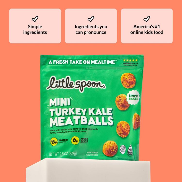 Little Spoon Mini Turkey Kale Meatballs Frozen Kids' Food - 9.8oz, 6 of 6