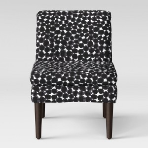 Winnetka Modern Slipper Chair Black/White Dot - Project 62 , Black & White Dot