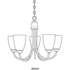 Progress Lighting Gather 5-Light Chandelier, Brushed Nickel, Etched Glass Shade - 2 of 3