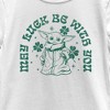 Girl's Star Wars: The Mandalorian St. Patrick's Day Grogu May Luck be with You Retro T-Shirt - 2 of 4